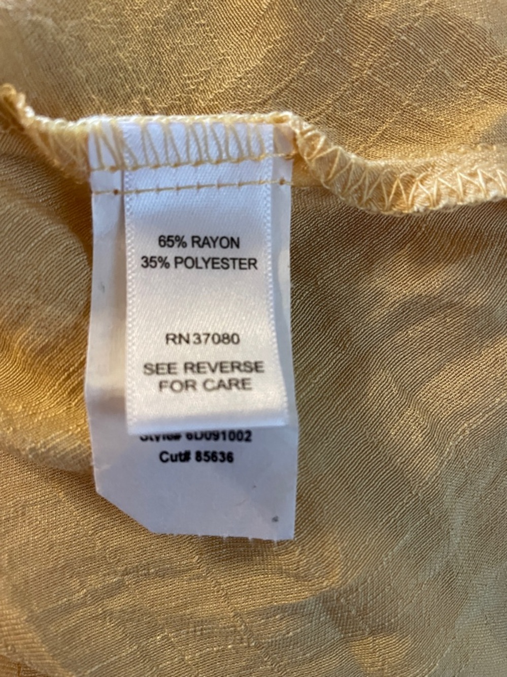 Eat. 1946 Women’s Blouse 18-20W Yellow Bohemian Tiered V Neck Boho - Picture 9 of 11